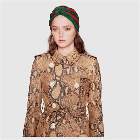 python gucci trench coat|Gucci women's pea coat.